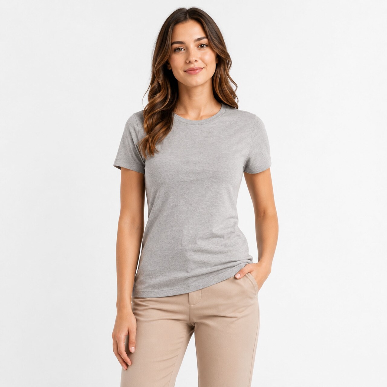 BELLA CANVAS Women’s Relaxed Fit Crew Neck Short Sleeve Triblend Tee for Printing & Summer Wear